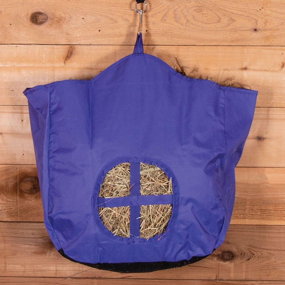 Dura-Tech Nylon Hay Bag for Horses | Color Black | Enhances Digestion with Slow Consumption | Minimizes Hay Waste | Extremely Durable 600 Denier PVC Construction