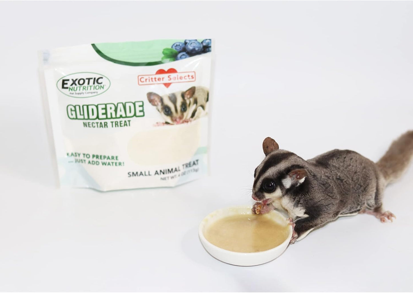 Gliderade Nectar - Vitamin-Enriched Healthy Nectar Supplement - Powdered Mix - Provides Necessary Carbohydrates for Sugar Gliders (4 oz.)