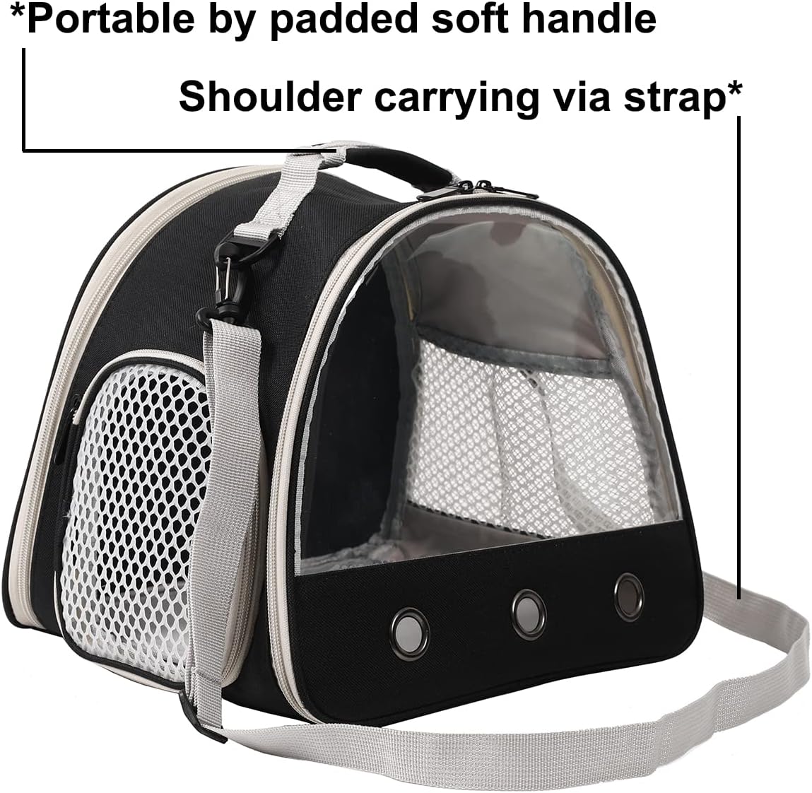 Bearded Dragon Travel Carrier,Lizards Carrier, Small Animal Travel Carrier for Sugar Glider Hedgehog Rat Parrot Bird Guinea Pig, Portable Guinea Pig Travel Bag for 2