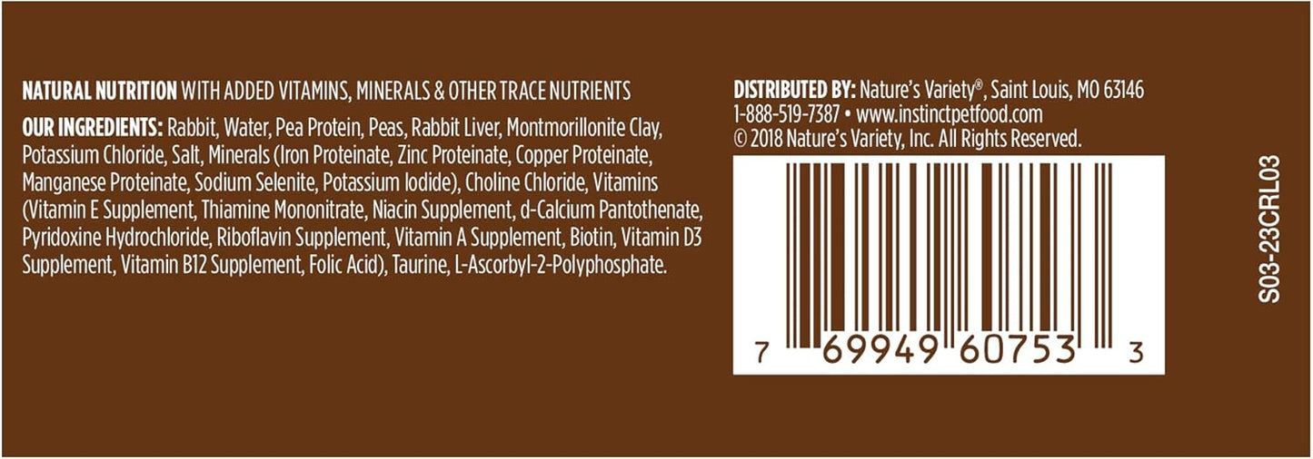 Instinct Limited Ingredient Diet, Natural Wet Cat Food, Grain Free Recipe - Real Rabbit, 5.5 oz. Cans (Pack of 12)