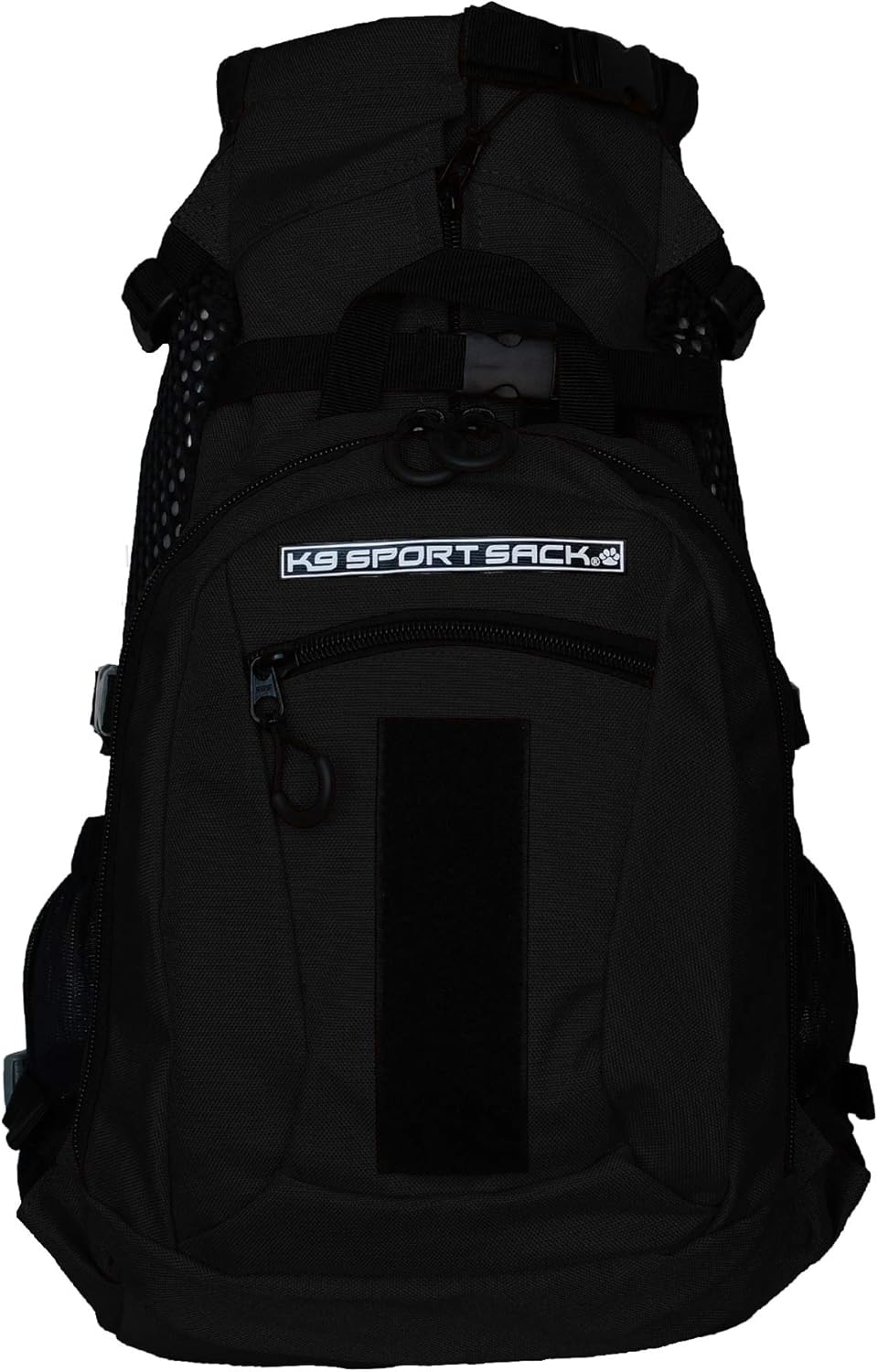 K9 Sport Sack Plus 2 - Small, Jet Black - Ideal for Dogs 13-16” Long - Adjustable, Backpack-Style Carrier with Multi-Functional Storage Pack, Thick Shoulder Straps & Padded Back Panel