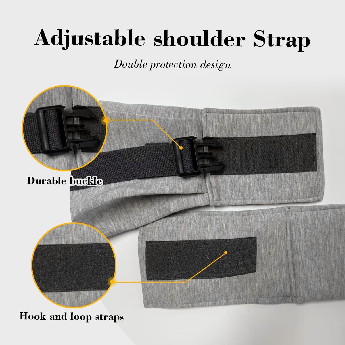 Dog & Cat Carrier Sling, Adjustable Soft Padded Shoulder Puppy Carrier, Hands-Free Dog Carrier Bag with Double Safety Buckles Premium Material for Outdoor Travel (Light Gray, L)