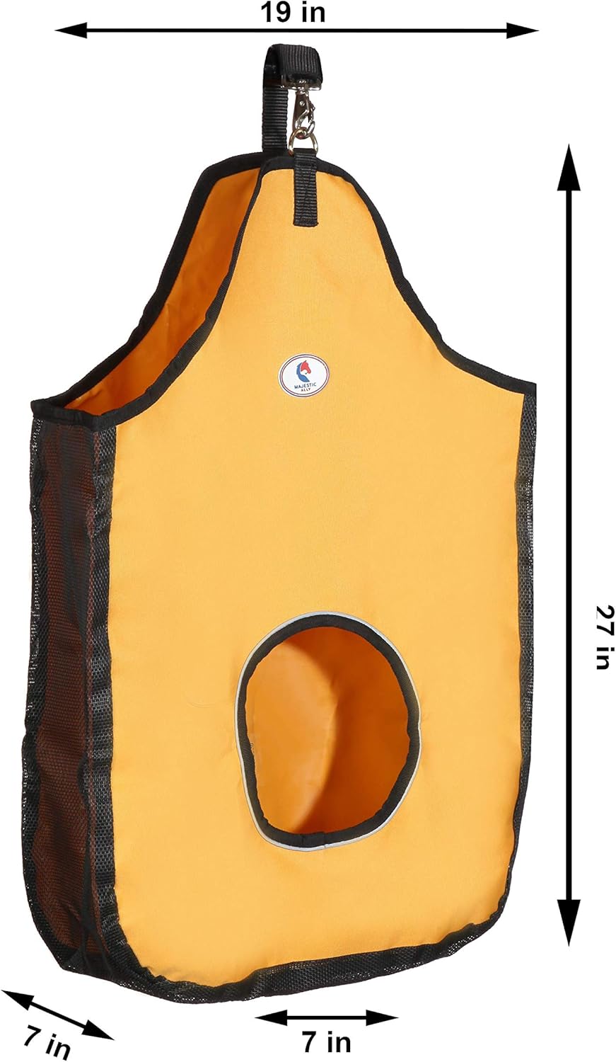 Majestic Ally 1200 D Hay Feeder Tote Bag for Horses, Sheep with Reflective Trim- Reduces Waste - Comes with 36” Hay Net. (Turquoise)