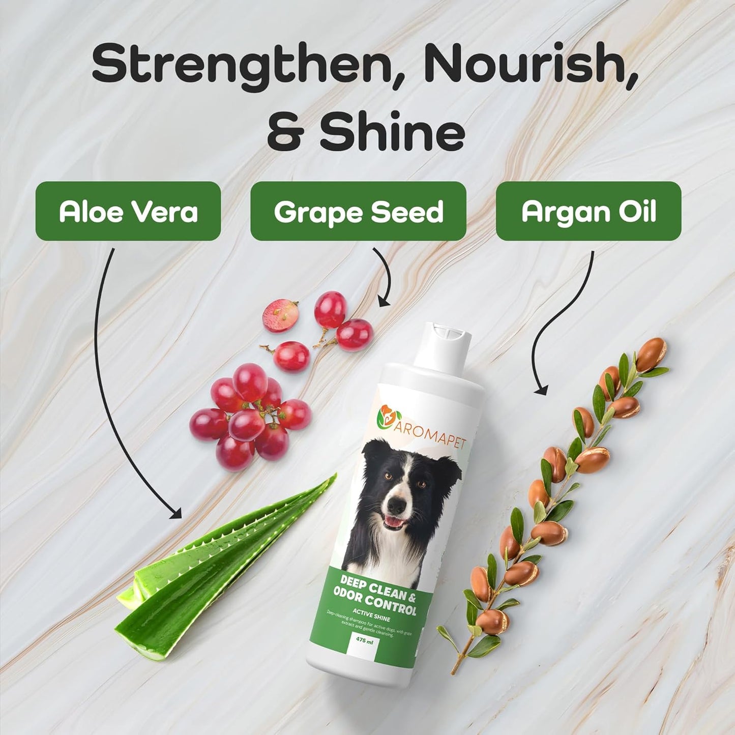 Sensitive Care -Tangle-Free-Silky Shine Softening and detangling Shampoo, Delicate Coat Clean & Odor Control Shampoo – Advanced Shine Formula for Dogs (Border Collie, 16 Fluid Ounces)